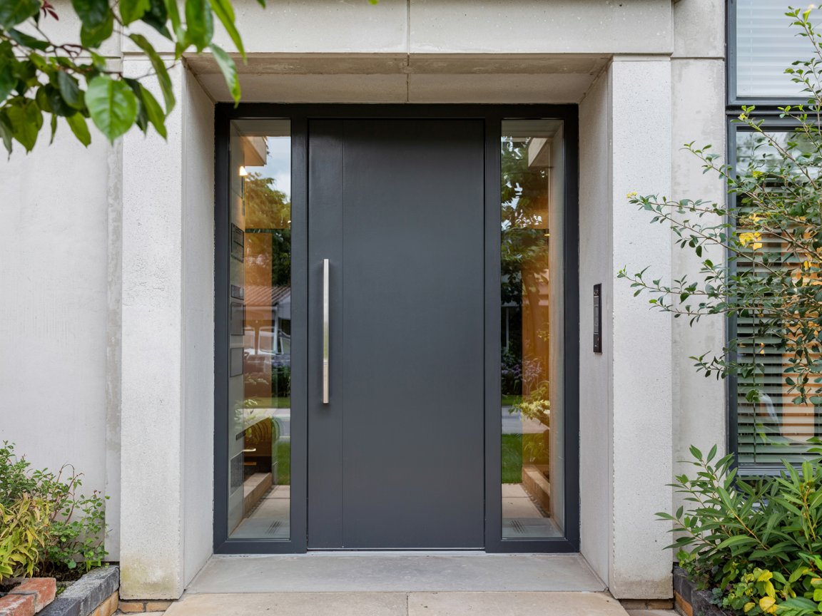 Anthracite aluminium front door