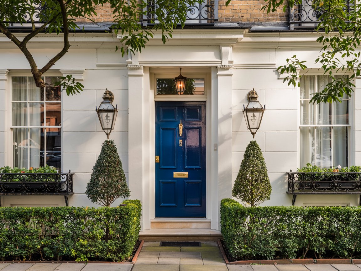 Blue Entrance door